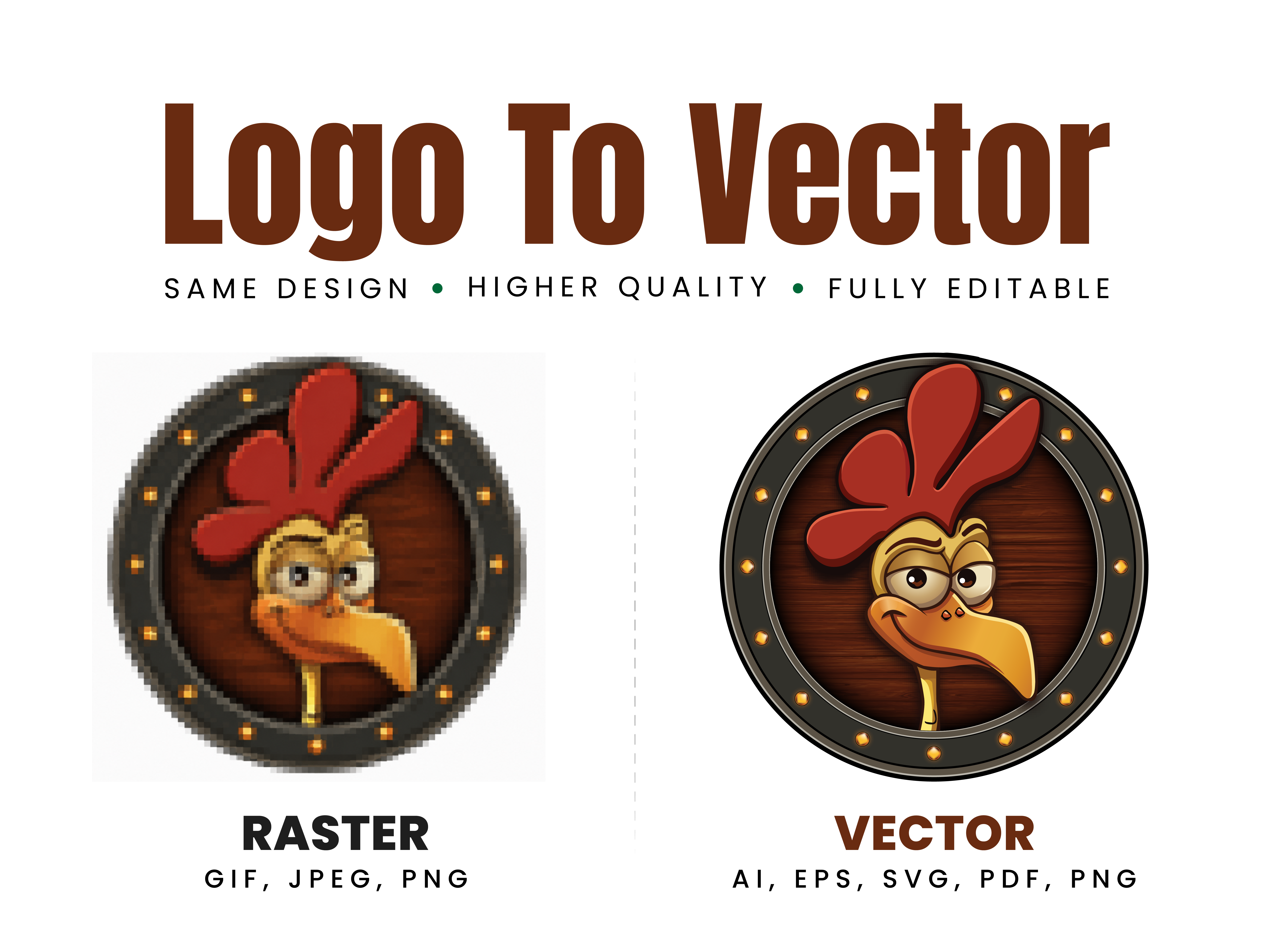 Cartoon Bird Badge Illustration Vector Artwork adobe illustrator design illustration logo recreation logo redraw manual vector tracing raster to vector ui vector tracing vectorization