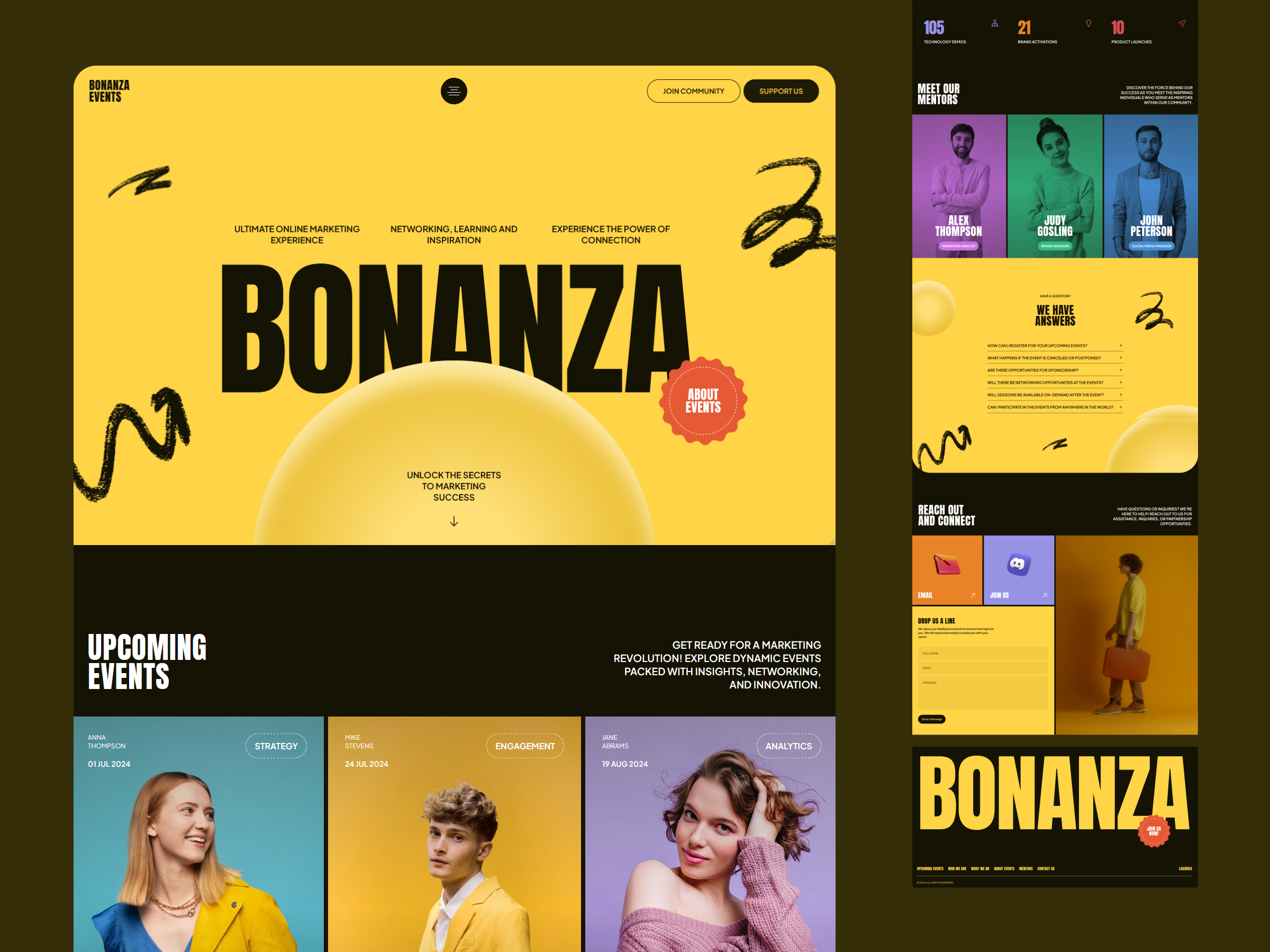 BONANZA - Marketing Agency agency branddesign brandidentity branding business creative creativeagency design digitalagency digitalmarketing landingpage marketing marketingagency socialmediamarketing startup ui uidesign visualidentity webdesign website