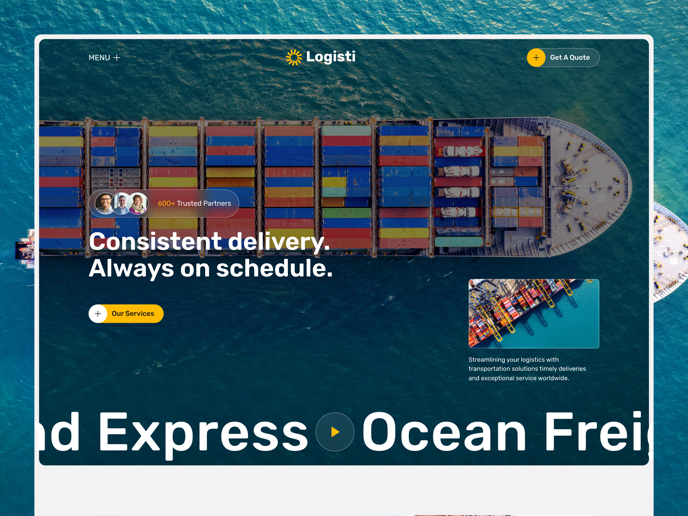 Logistics Website UI UX Design ai logistics b2b website cargo website courier global logistics solution landing page design logistic logistics logistics services sea freight shipping shipping ui shipping website tracking transport transport ui transportation ui ux design uiux website design