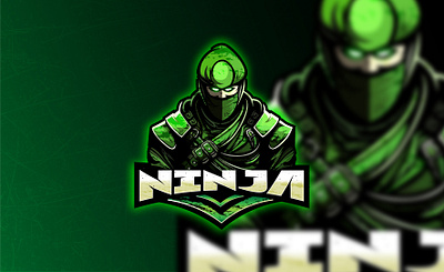 ''NINJA'' esport team logo adobe branding cool design esport gaming graphic design green illustration illustrator logo ninja sports vector