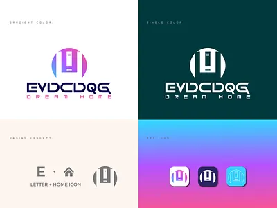 EVDCDQG LOGO ICON DESIGN app icon brand identity branding e logo graphic designer home logo house logo icon design illustration letter logo logo logo branding logo design logo designer logofolio minimal modern logo realestate logo vector vector logo