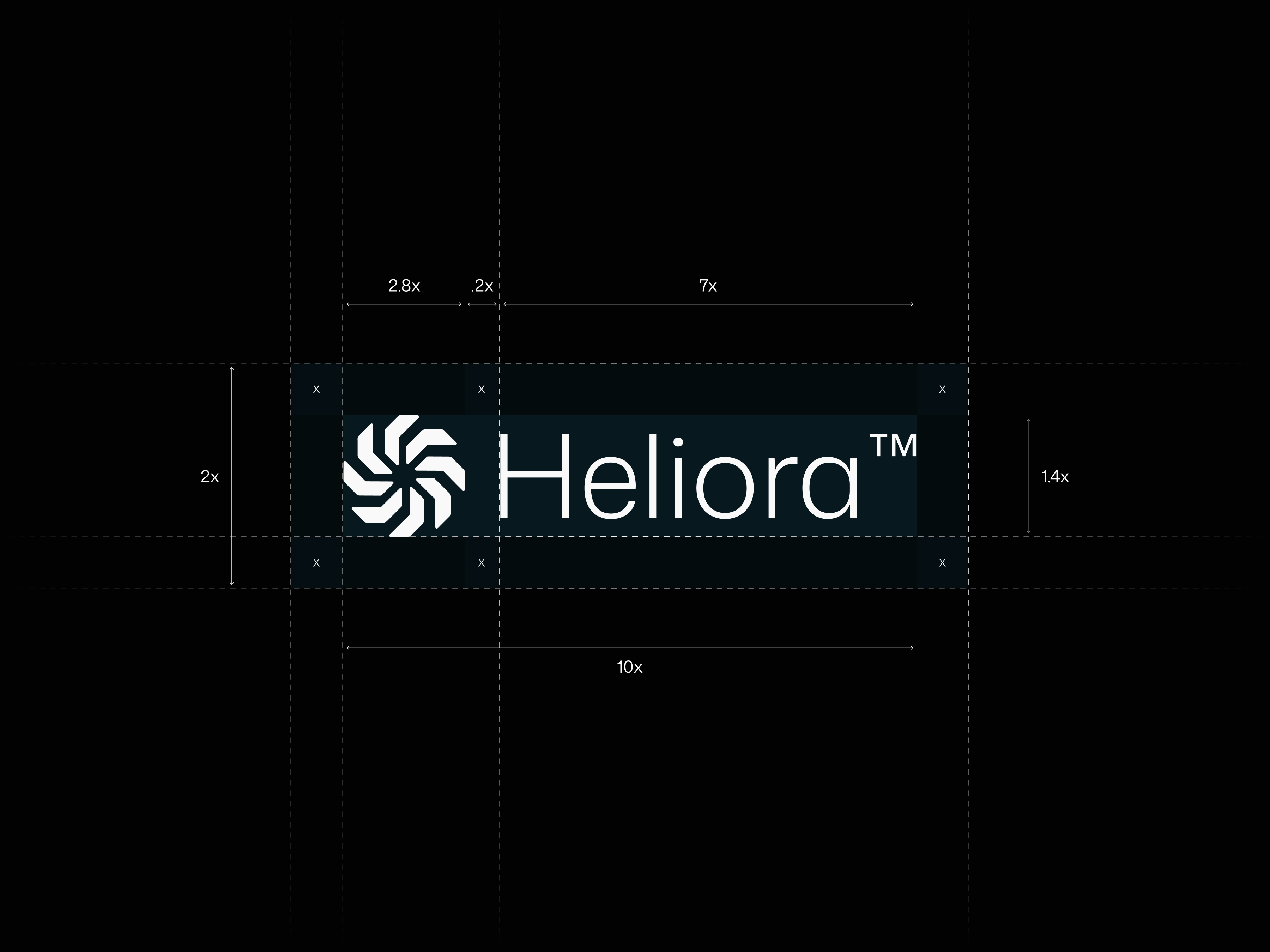 Heliora™ Logo Grid, Spacing & Clear Space Guidelines bayfi brand guidelines brand identity branding clean energy clear space energy branding geometric logo graphic design heliora logo construction logo design logo grid logo spacing logosystem renewable energy technology branding ui uiux visual identity