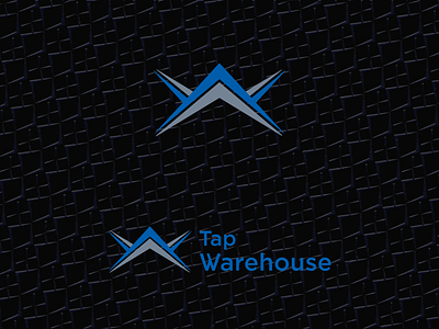 Tap into Quality: A Modern Logo for Tap Warehouse accessories black blue branding clean durability gray logo design marketing materials modern packaging quality reliability silver strength stylized star tap fixtures triangle roof versatile