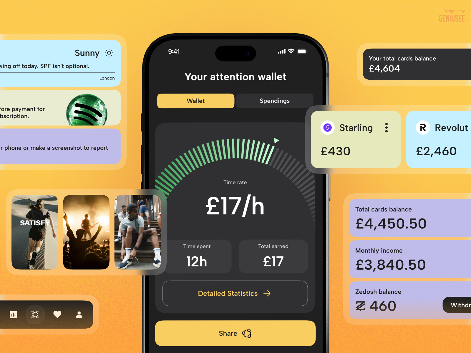 Zedosh: A Fintech App, an Ad Platform, and a Rewards Feed — Desi fintech mobile app redesign ui ux