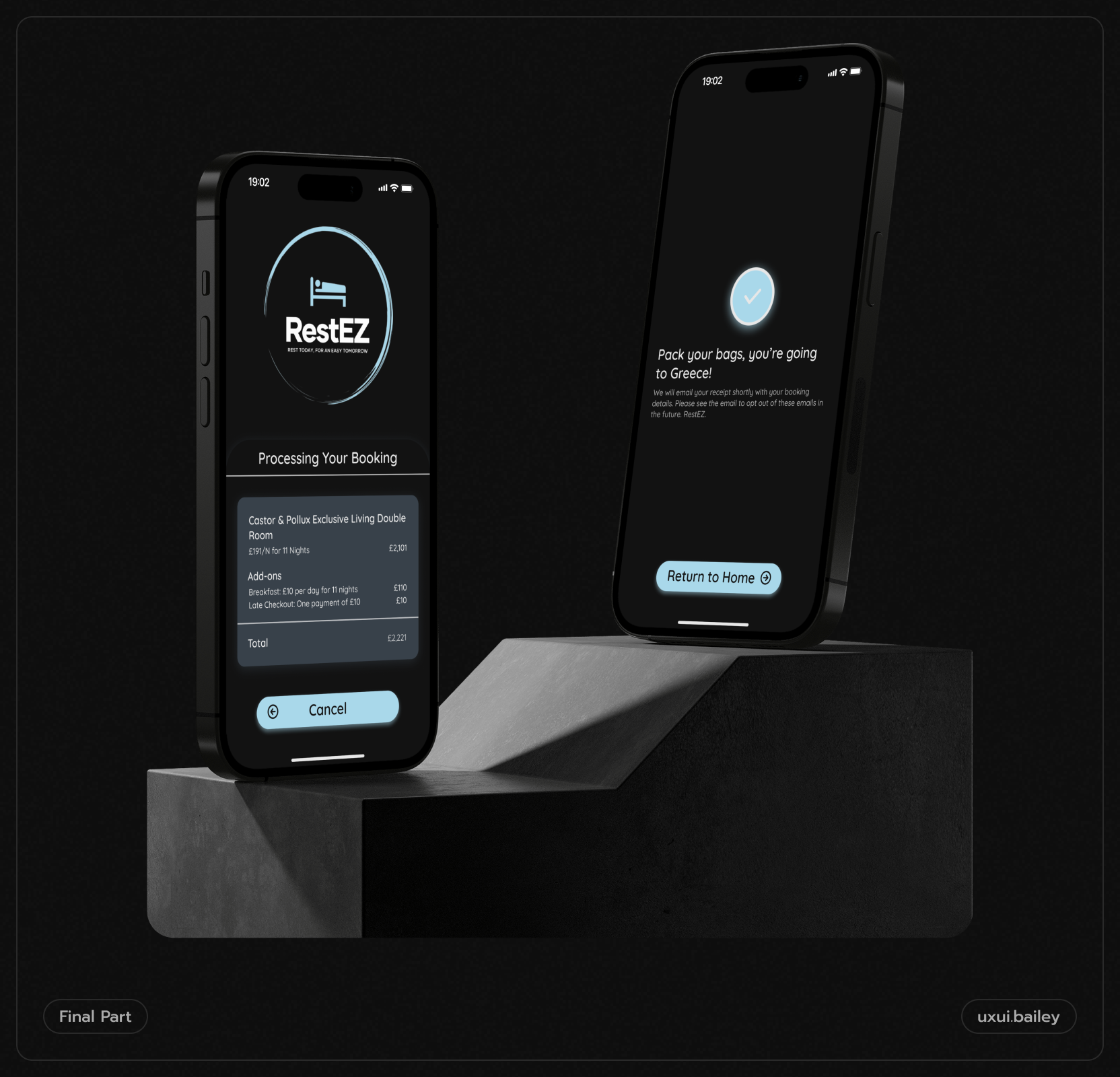 RestEZ ● A Hotel Booking Application ● Final Part app app design hotel hotel booking typography ui ui design ux ux design