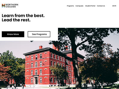 College Webpage design branding college design hero section minimal trending ui ux webdesign webpage