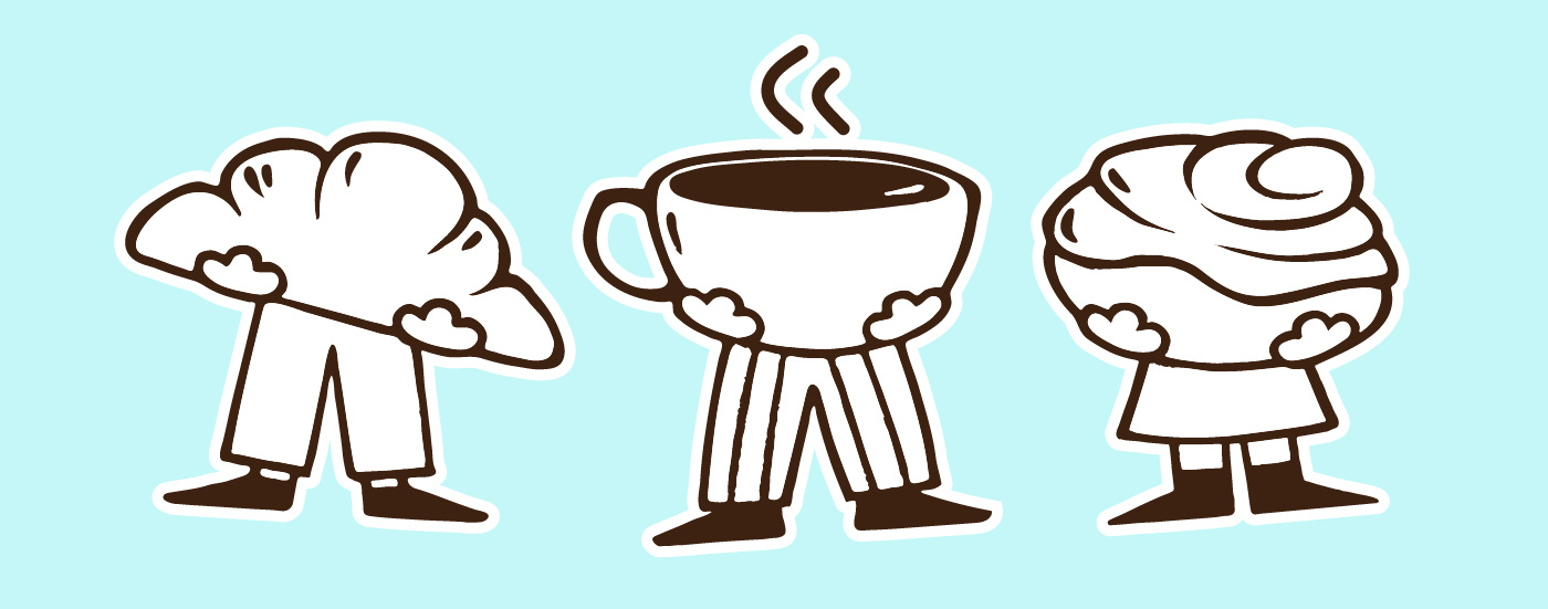 Cafe Illustrations branding graphic design illustration logo mascot