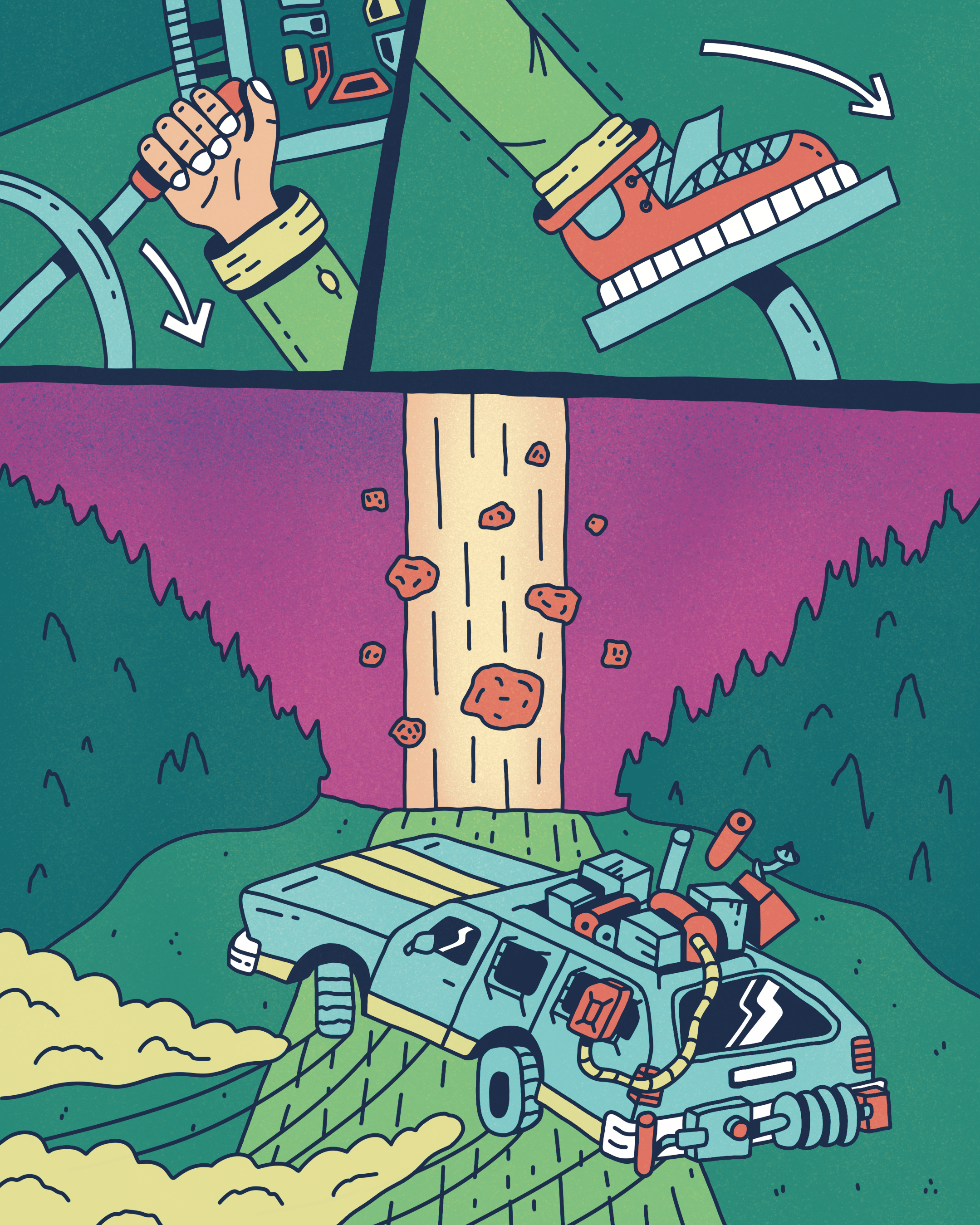 Pacific Drive comic comic art comic illustration hand drawn pacific drive sci fi art