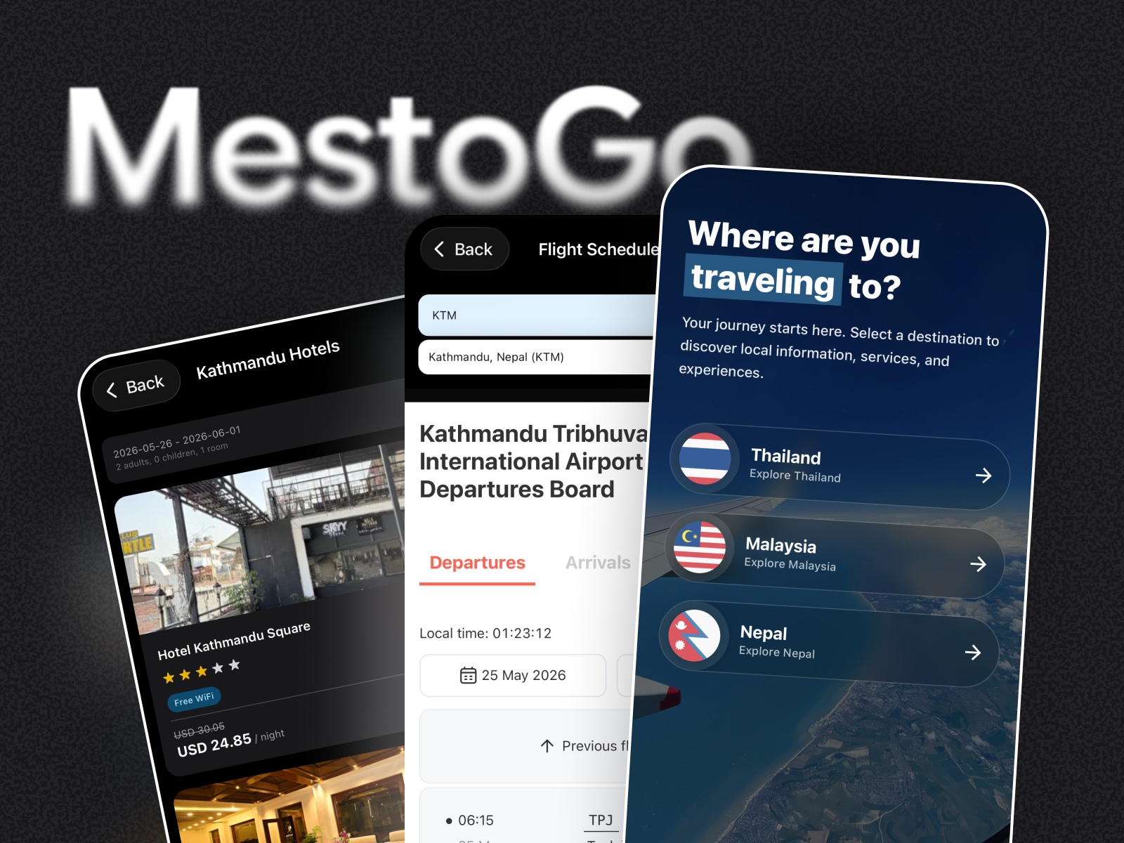 MestoGo - Your Digital Travel Guide glass ui ios app travel app travel tech ui