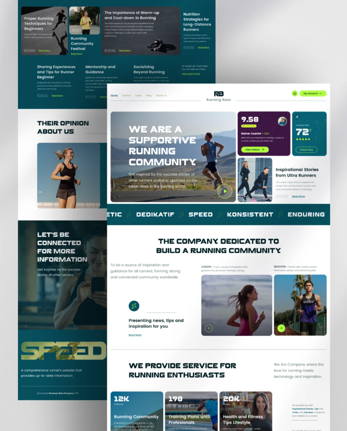 Running Landing Page UI Design 3d animation branding design designer graphic design illustration logo motion graphics ui uidesigner uiux uiuxinspiration ux vector website
