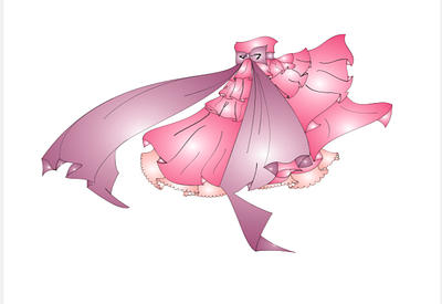 Pink Long Gown Dress illustration pink long gown dress