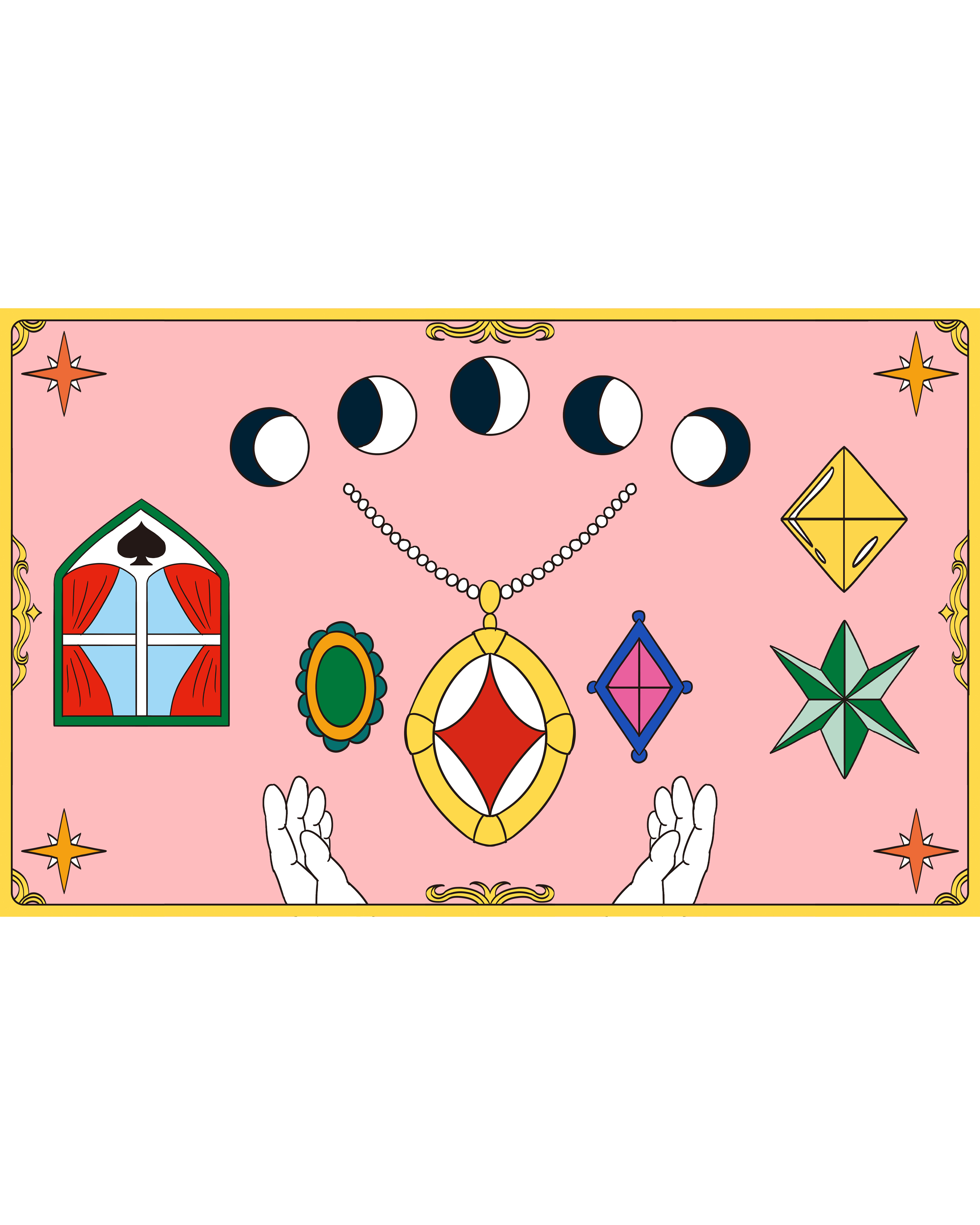 Collaboration with Flick Games Card Wallpaper artwork card collaboration drawing fortune graphic design illustration korean tarot wallpaer