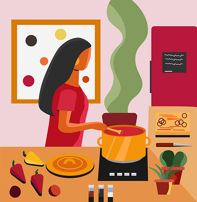 Cooking Flat Illustration design graphic design illustration vector