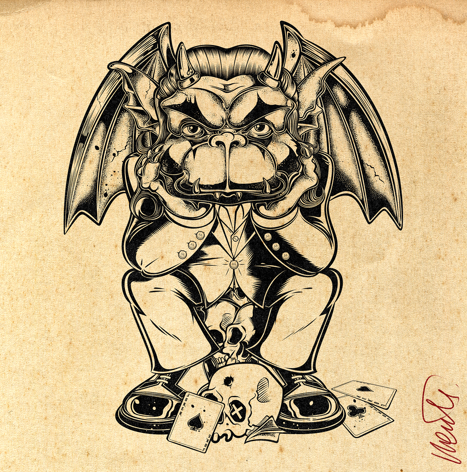 TEEN GARGOYLE DRAWING – THE JOKER INK batman villain black and white art clown prince of crime comic book art dark illustration dc comics gargoyle drawing gotham city illustration ink drawing joker art lowbrow art monochrome illustration playing cards pop culture art stippling art teen gargoyle the joker villain art vintage paper