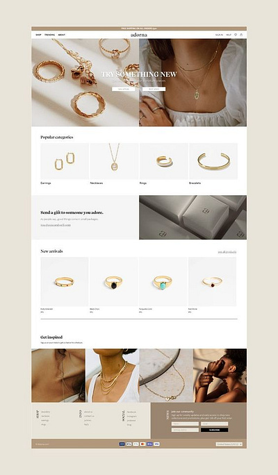 Jewelry Website 3d animation app branding custom design e commerce graphic design illustration logo motion graphics shopify ui vector wordpress