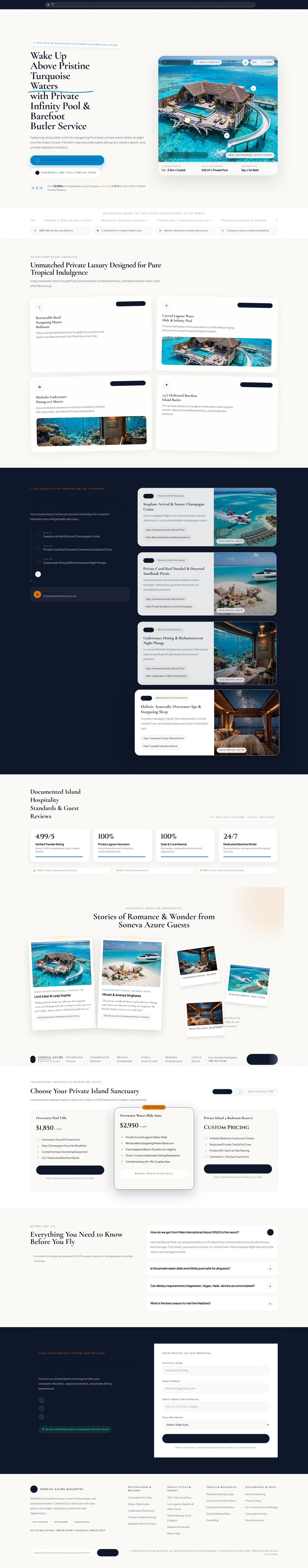 Luxury Island Website Concept 360 view css elite website luxury island luxury resort responsive website travel website typography web design website design