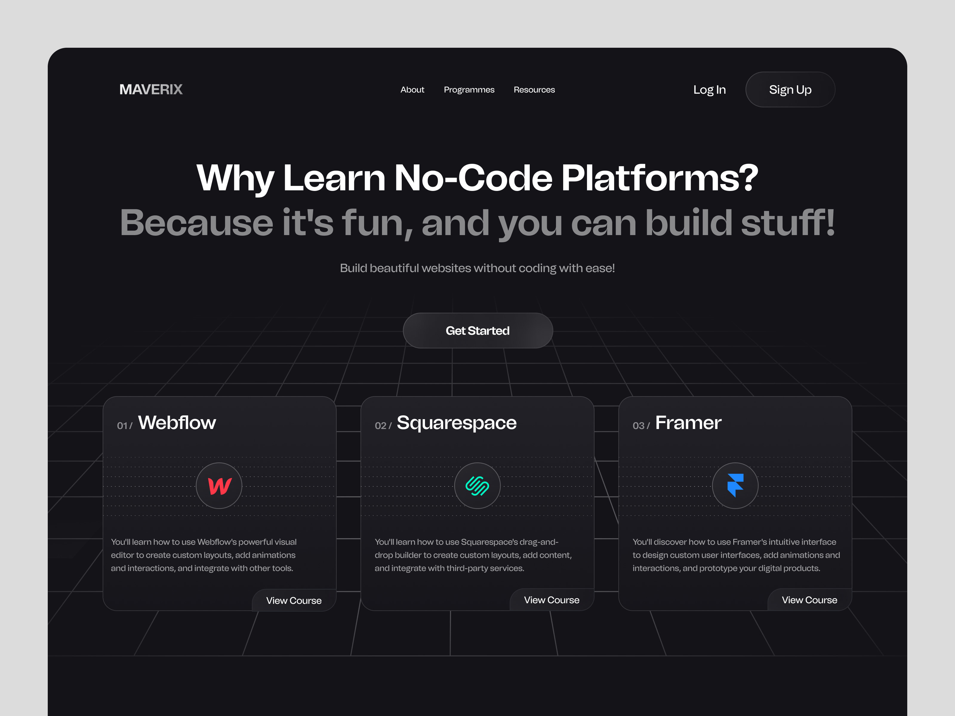 Maverix - Educational Platform bold design edtech interface platform startup ui ux web web design website ui