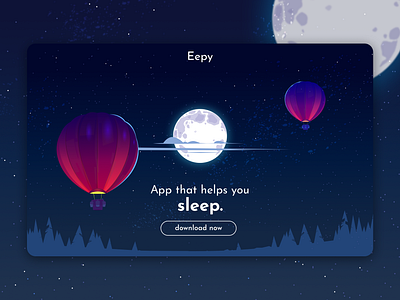 Eepy - UI Challenge #3 animation app design figma hero homepage illustration inspiration landing page parallax ui ux web website