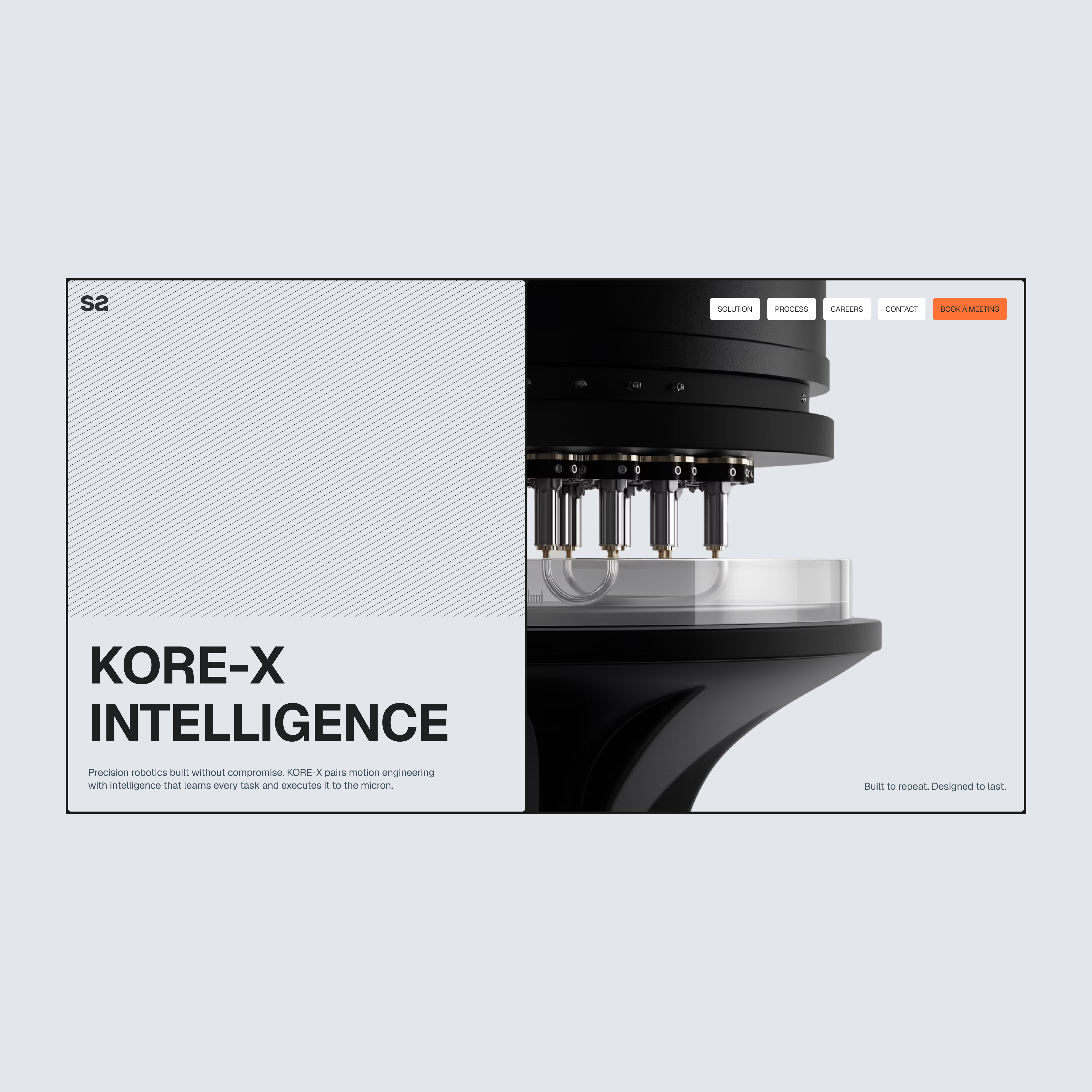 KORE-X Intelligence - startup tech style hero explorations clean digital industry graphic design hero industrial design industrial digital industry industry hero modern modern design section startup web white space