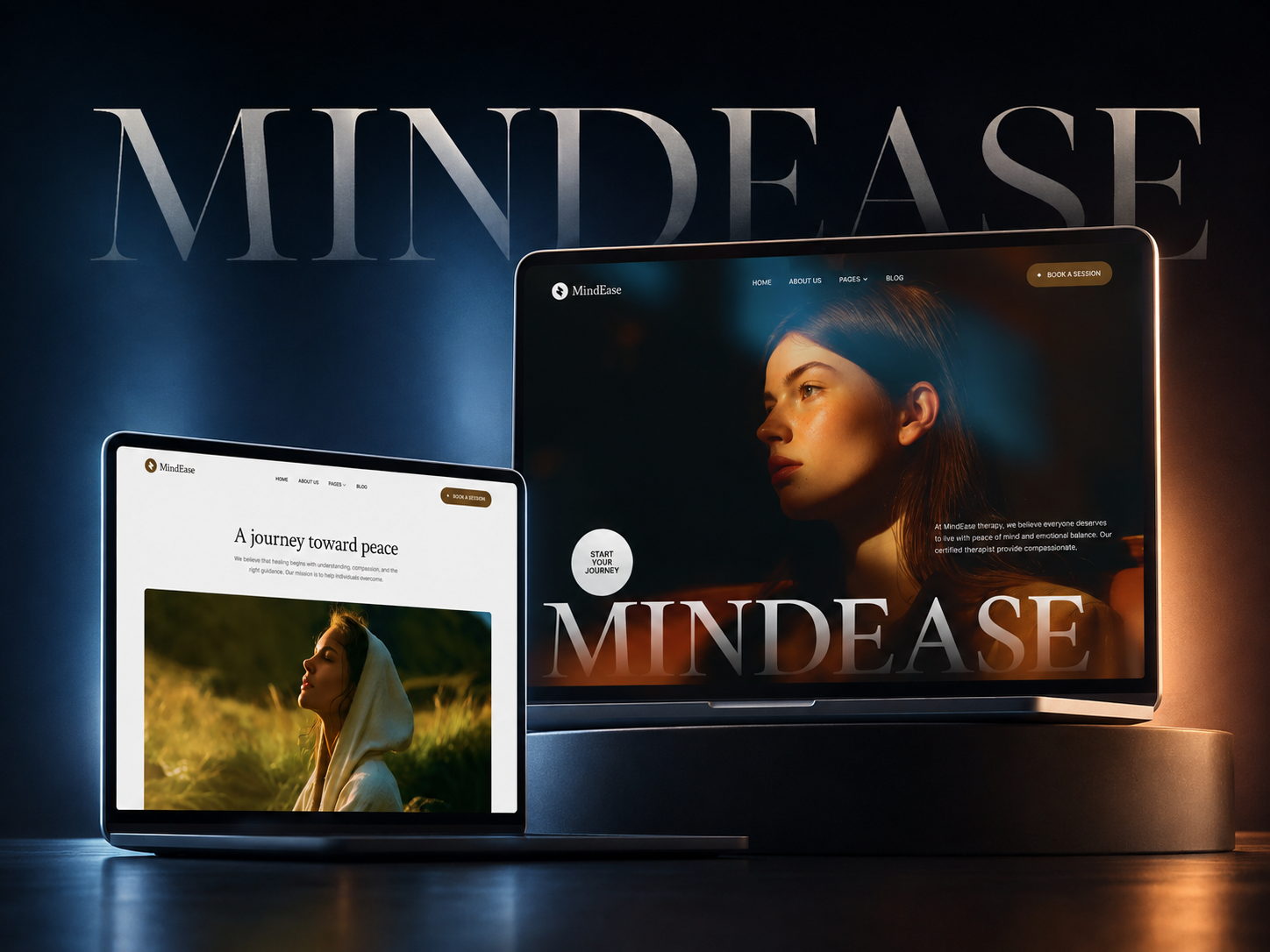 MindEase — Mental Health & Emotional Wellness Website clean ui editorial design figma design framer website healthcare ui healthcare website landing page mental health ui mental health website modern website psychology website responsive design therapy website ui ux design user experience web design web development website design wellness platform wellness website
