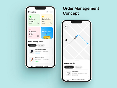 Order Management App Concept concept delivery app e commerce ios iser experience m minimal mobile app order delivery order track ui uiux ux design uxui