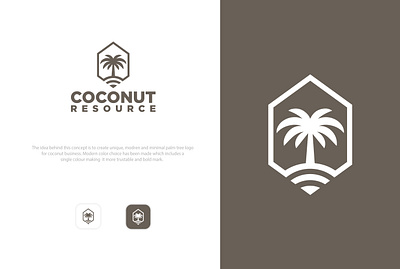 minimal coconut tree logo 3d animation arrow logo branding design graphic design illustration logo ui vector