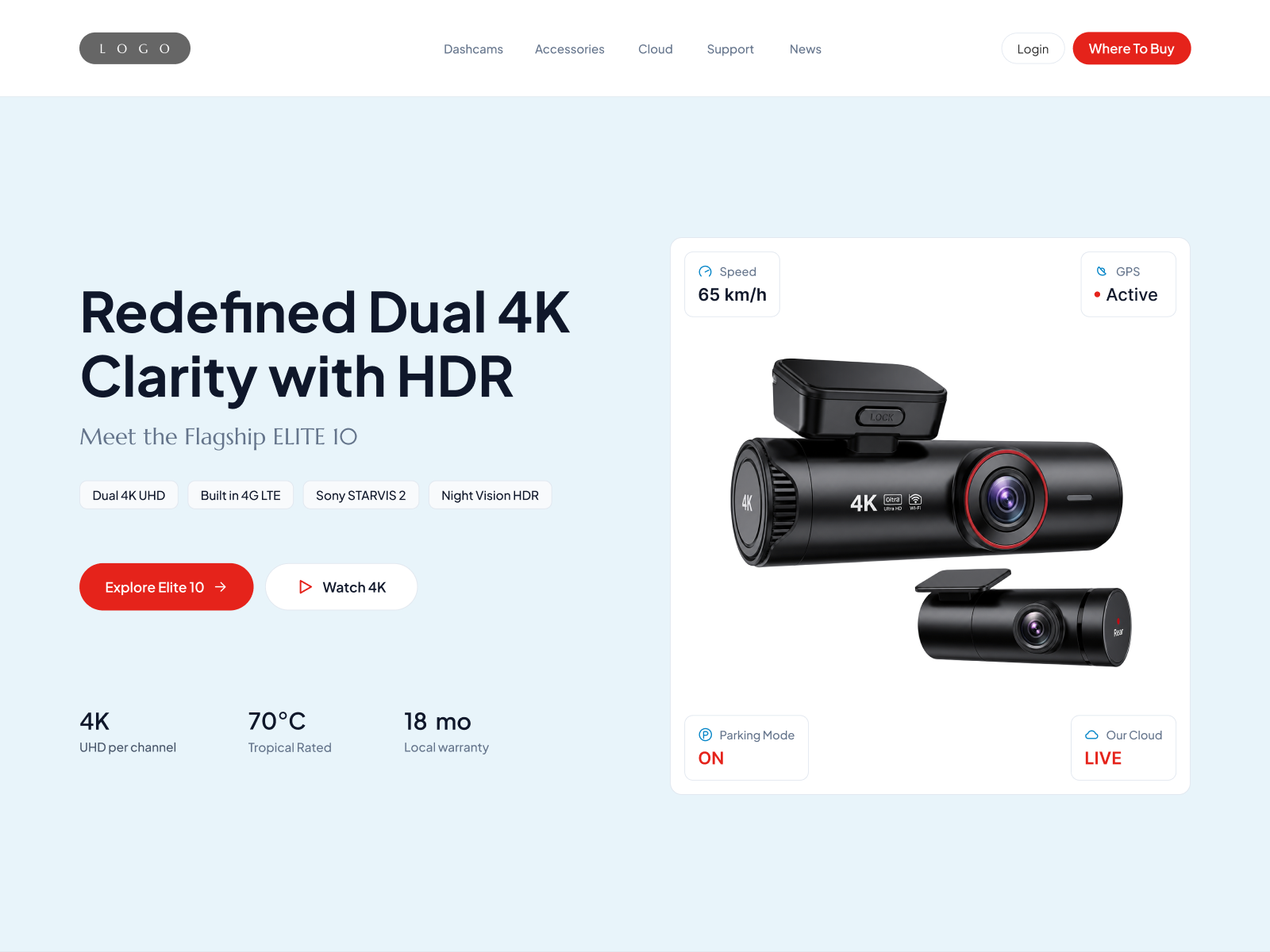 Smart Tech Product Hero | E-Commerce UI clean ui consumer electronics ecommerce website figma hardware ui hero section hero section ui landing page landing page ui minimal ui modern ui product website responsive web design smart tech tech product ui design uiux web design web interface