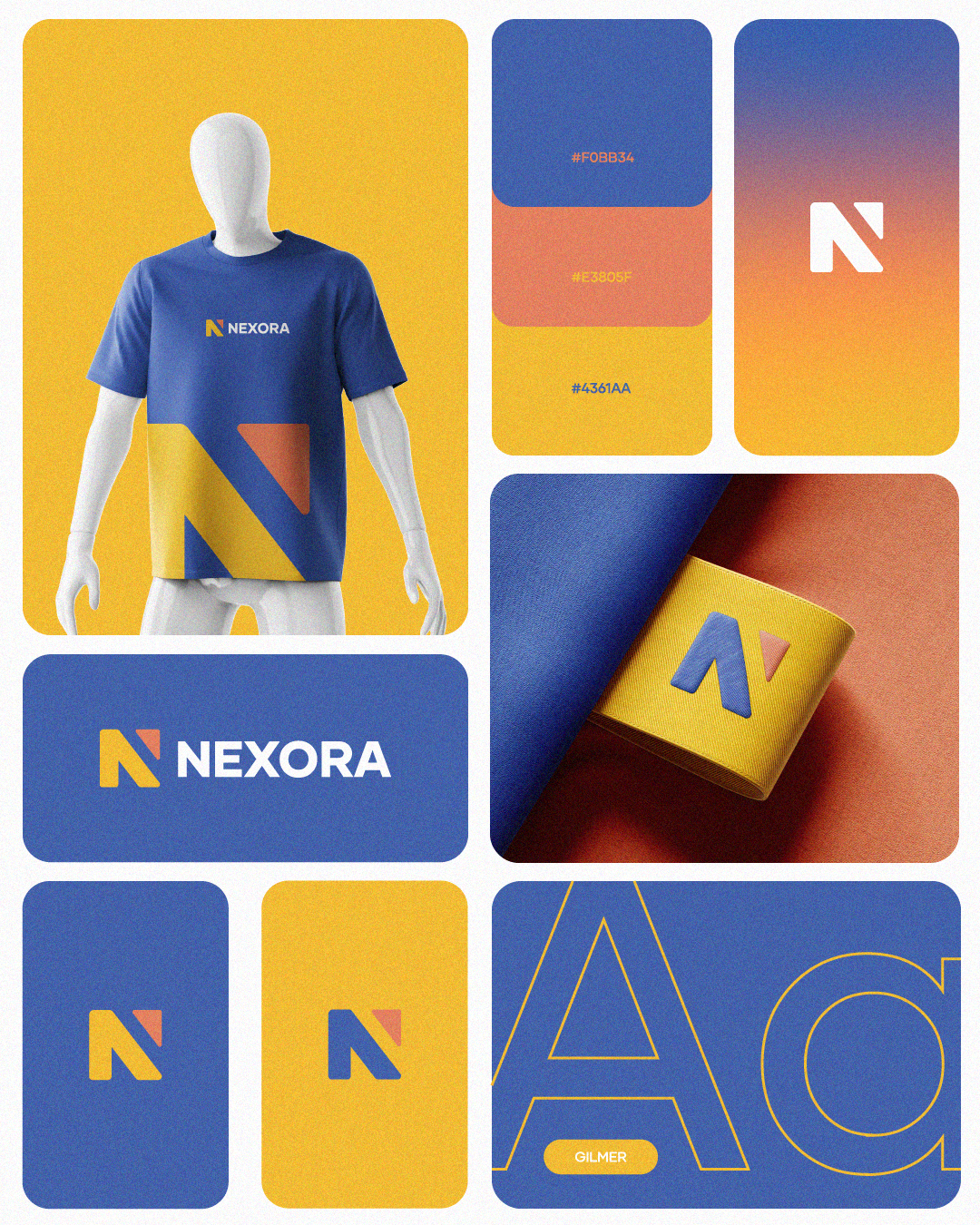 NEXORA - Brand Identity adobe app branding creative logo custom logo design design logo graphic design ilic illustration jure jureilic logo logo design loopwash minimalist logo typography ui ux vector
