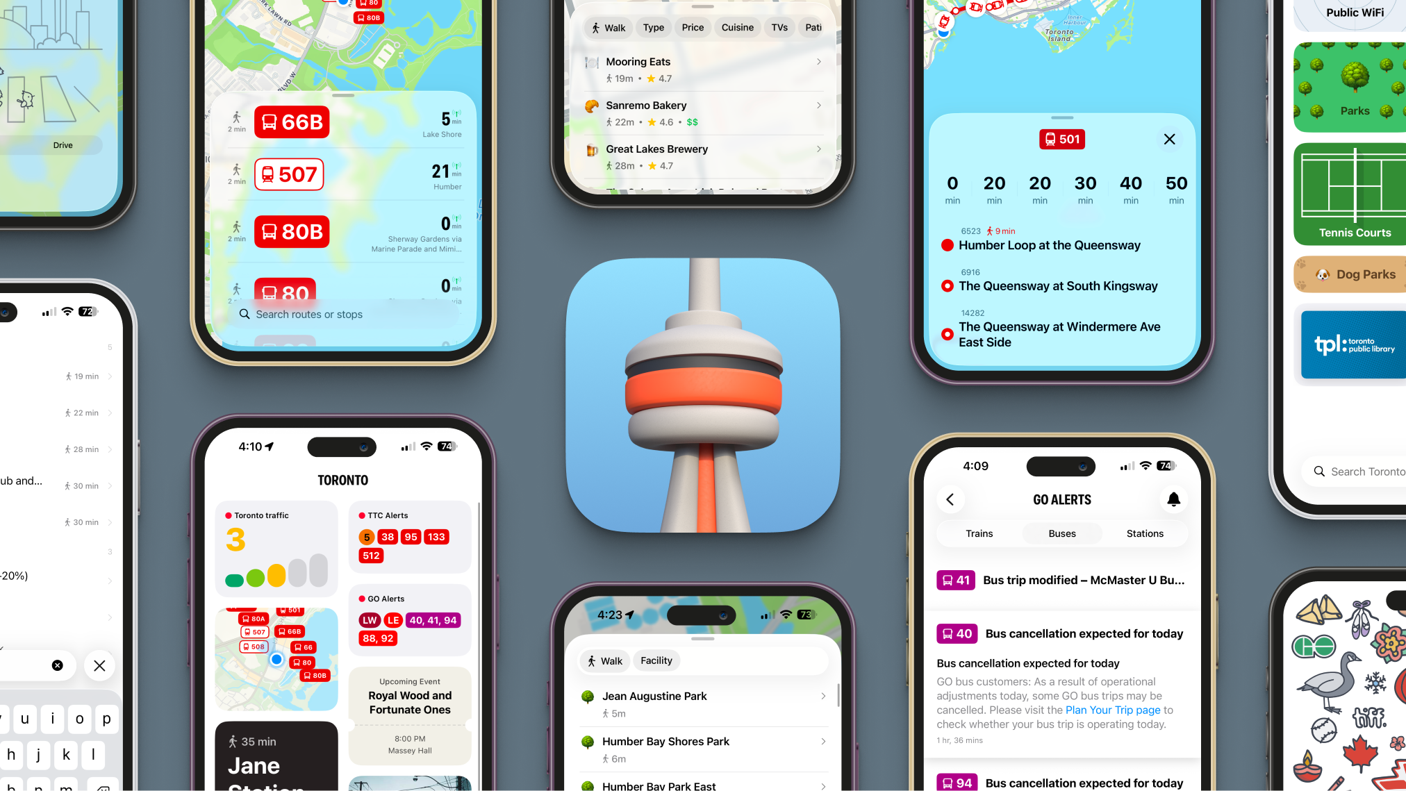Toronto: Transit & Amenities app ios toronto transit ui