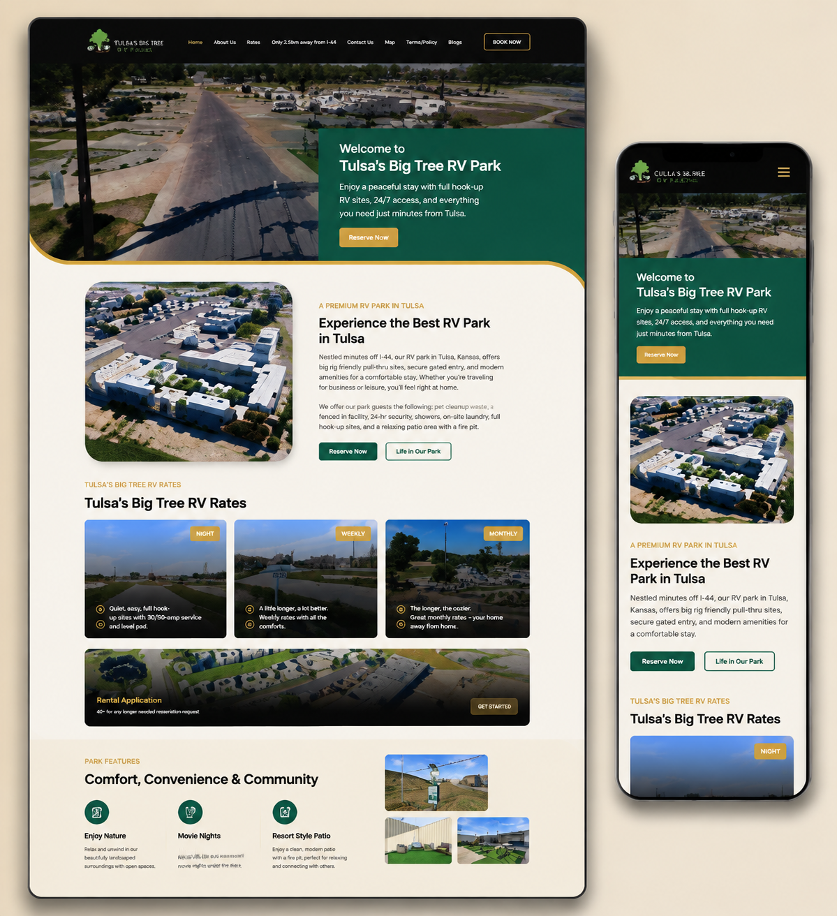 Modern RV Park Website Design | Clean & Conversion-Focused Web 3d animation branding graphic design logo motion graphics ui