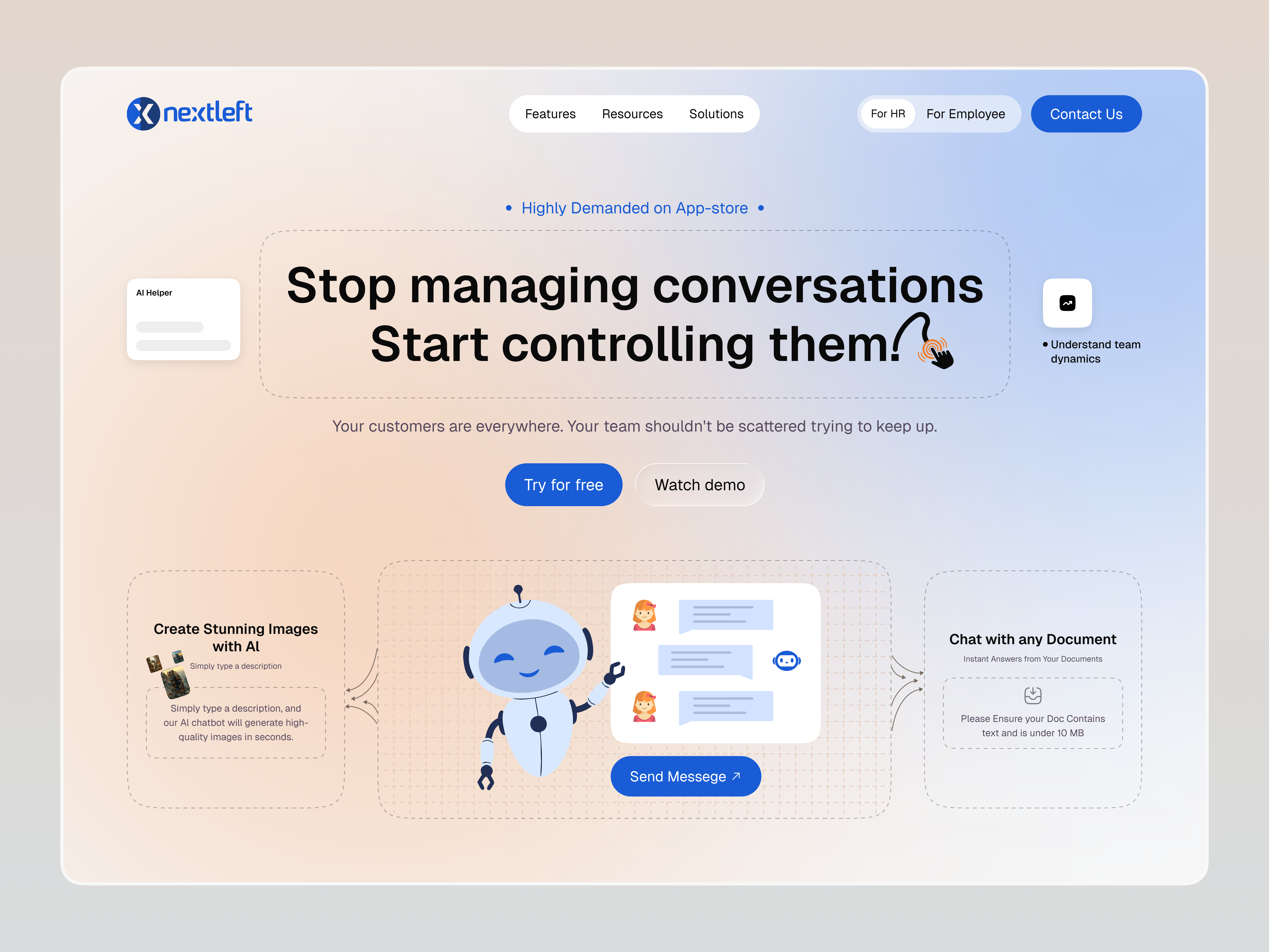 AI Customer Support SaaS Landing Page UI Design ai assistant ai customer support ai website design b2b saas conversational ai customer service platform customer support ui helpdesk interface product saas landing page saas website design service startup ui ui design ux web website website ui