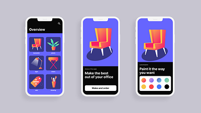 Furniture Shop App app design dailyui design design ideas figma furniture ideas illustrations inspiration mobile design online shop order portfolio product product design shop shopping ui ux uxui