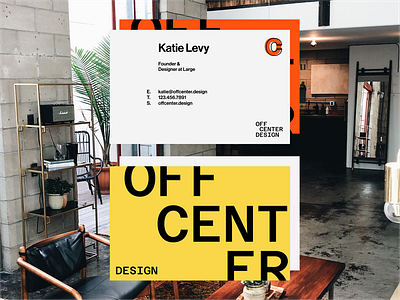 OffCenterDesign-BusinessCards animation branding geometric industrial design midcentury modern