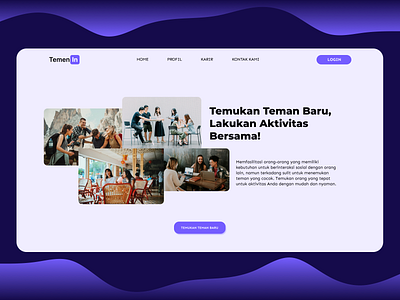 TemenIn - Platform to Find Friends app bali branding design friend landing landing page logo page ui ux web web design