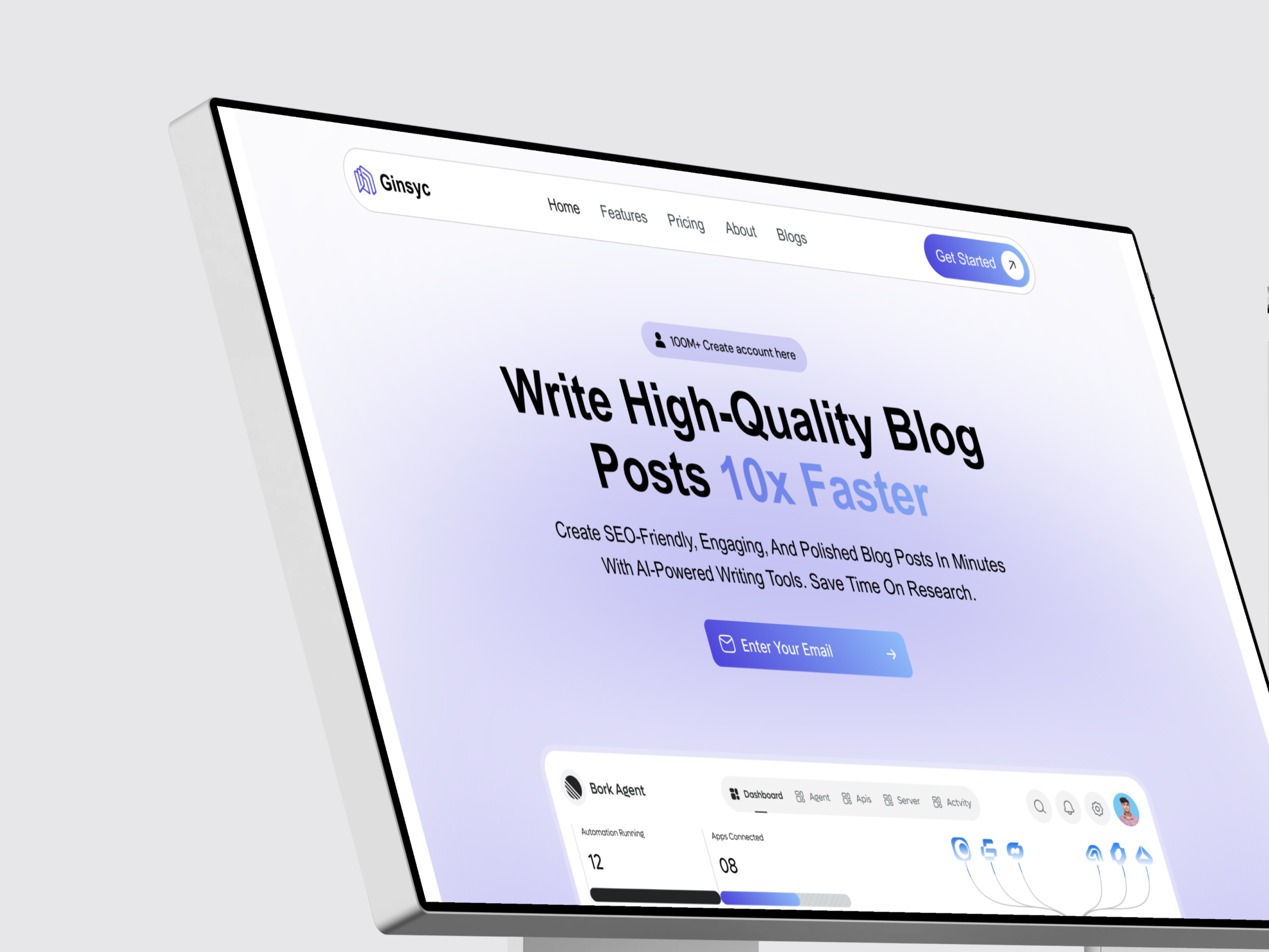 AI Tool Website Landing Page Design ai landing page ai sass landing page ai toll ai tool website finance landing page design sass design sass website web web design website design