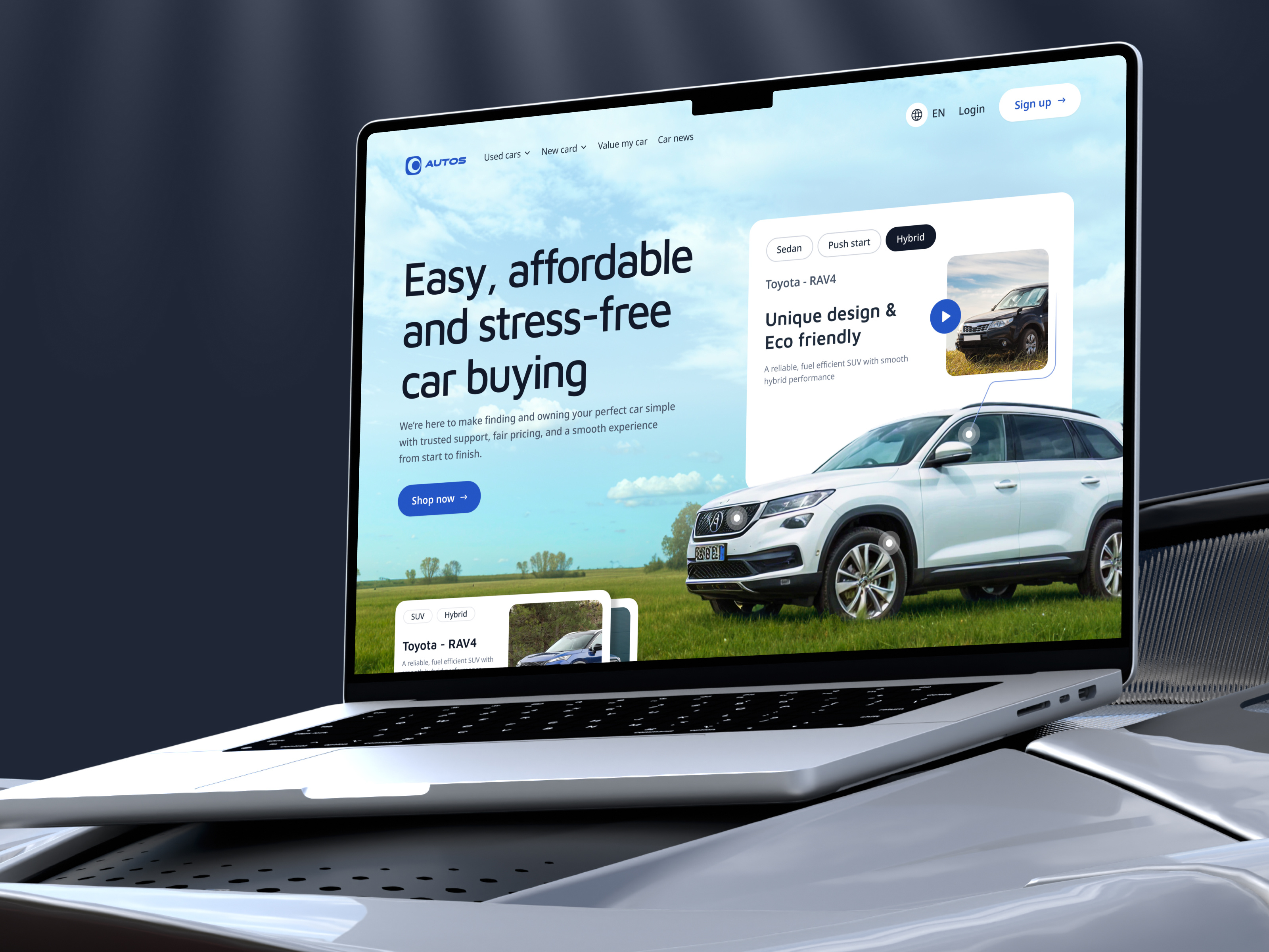 Website Design for Car Marketplace buy car design ecommerce interface landing page landing page design marketplace product sell service startup ui ui ux design ux vehicle web web design website website design