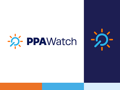 PPAWatch logo design branding energy logo power sun