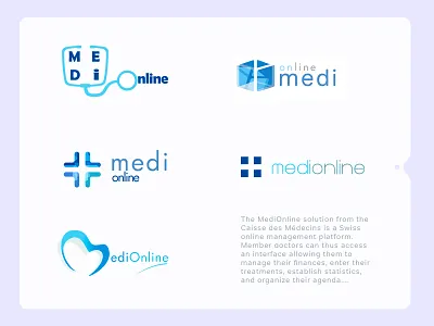 Logo Concept Board adobe application blue board branding concept creation design graphic design idea illustrator logo medical photoshop squares swiss