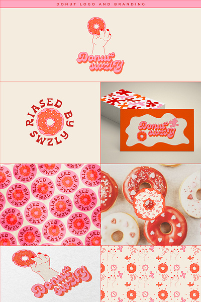 Donuts Brand Logo and Branding Design branding design donut graphic design hand drawn illustration logo sweets logo