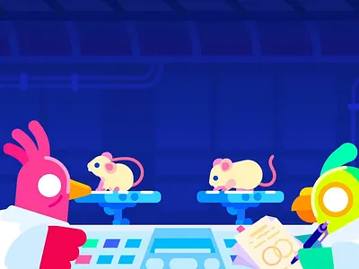 Kurzgesagt - Electro smog 2 bird character animation electromagnetic experiment illustration kurzgesagt mice motion design motion graphics pollution radio science scientist x ray