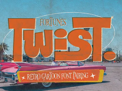 Twist Retro Font Pack 60s 70s cartoon classic font font duo hipster midcentury retro font type typographic vintage