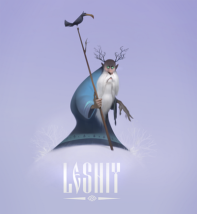 Slavic mythology: Leshiy character characterdesign digitalart illustration logo mascot design ui vector illustration