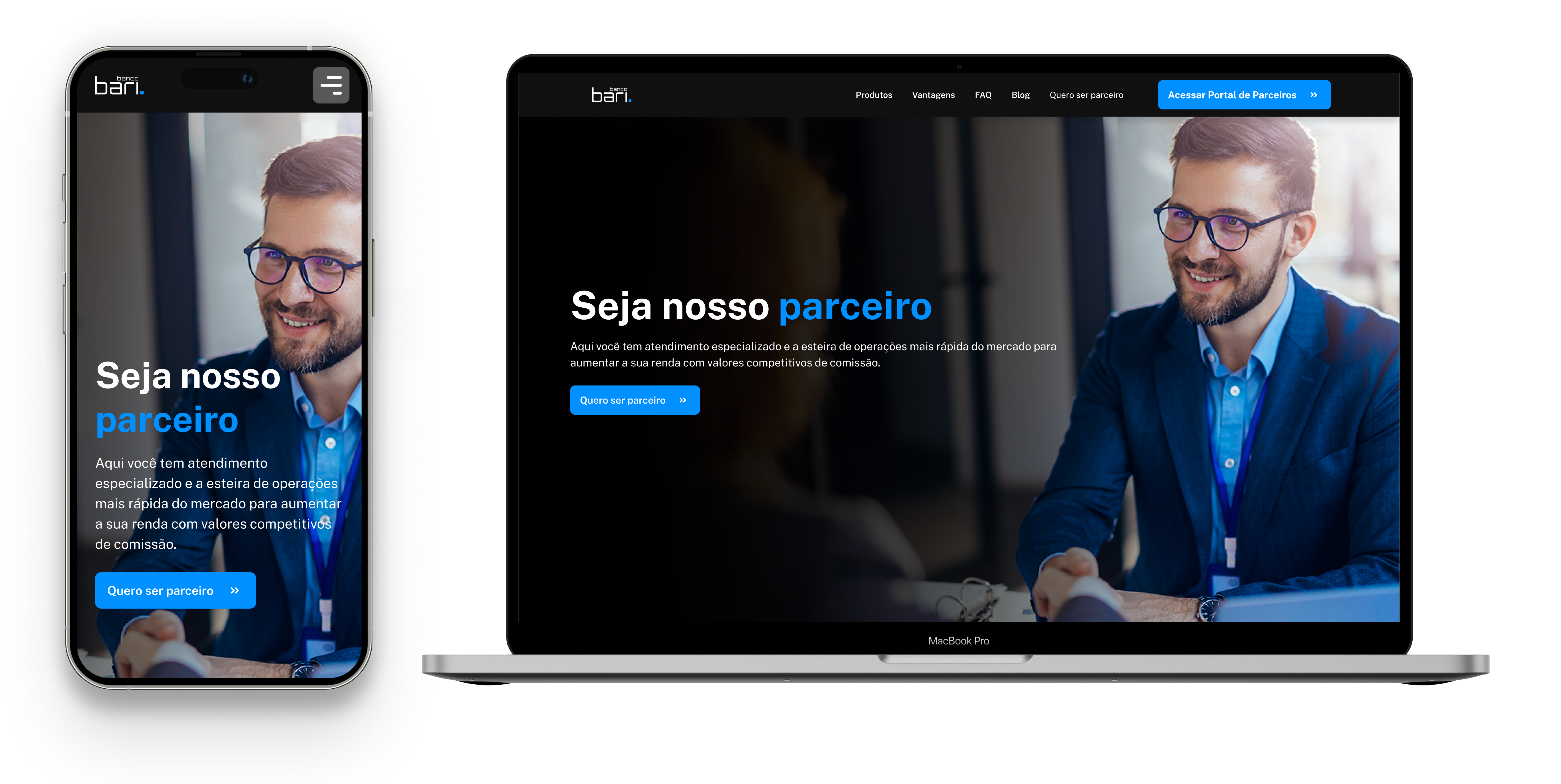 Site: Seja um parceiro landing page lp site ui ux web
