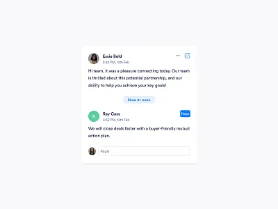 Comment thread avatar branding chat collaboration comment conversation design expand icon input layout new notification online thread tool user