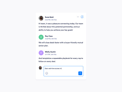 Comment thread answer avatar branding button chat collaboration comment comments conversation design field icon input layout navigation product thread tool user