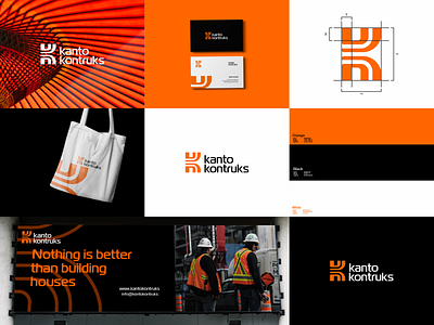 Kanto Kontruks Logo branding design graphic design illustration illustrator lettering logo monogram ui vector