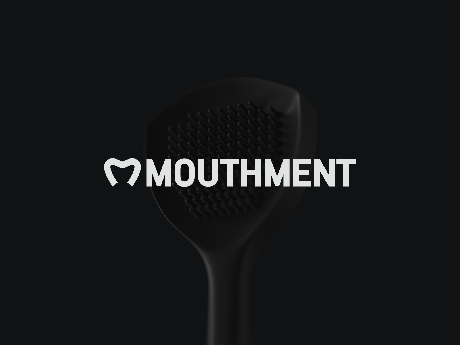 Mouthment Logo animation black brand branding care charcoal dental heart logo mark minimal oral tooth