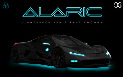 Alaric - Lightspeed isn't Fast Enough cars dark editing graphic design lights neon photoshop