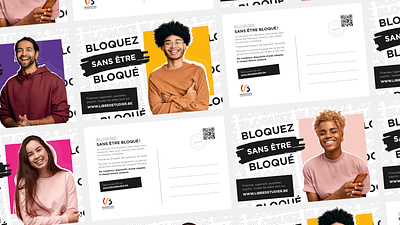 Campagne — Libre d'étudier branding brush campaign card graphic design layout post card student campaign