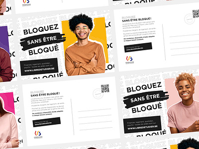 Campagne — Libre d'étudier branding brush campaign card graphic design layout post card student campaign